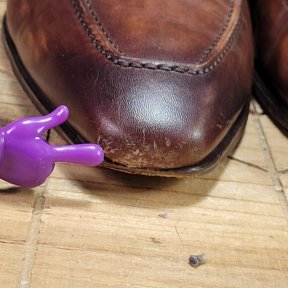 Magnanni for Neiman Marcus Mens 10M Leather Penny Loafers Cognac Brown- 21640 - Picture 6 of 15